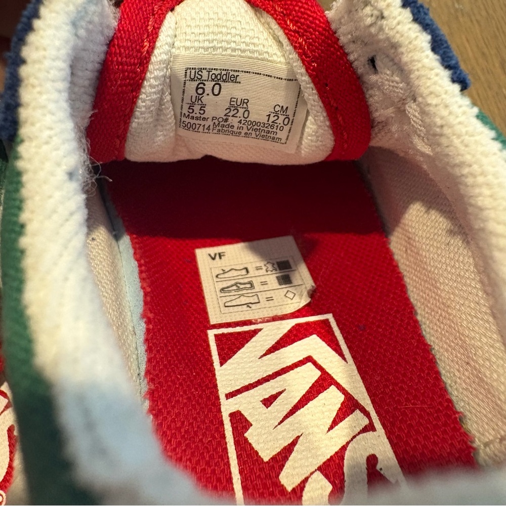 Vans Kids Blue and Green Sneakers - Picture 9 of 9